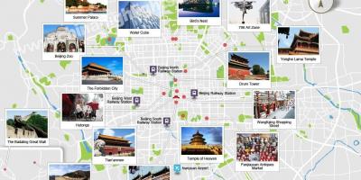 Peking platser av intresse karta