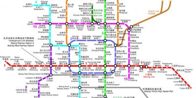 Pekings tunnelbana karta 2016