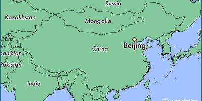 Karta över Beijing plats på världen
