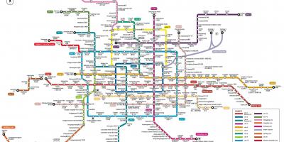 Pekings tunnelbana karta 2016