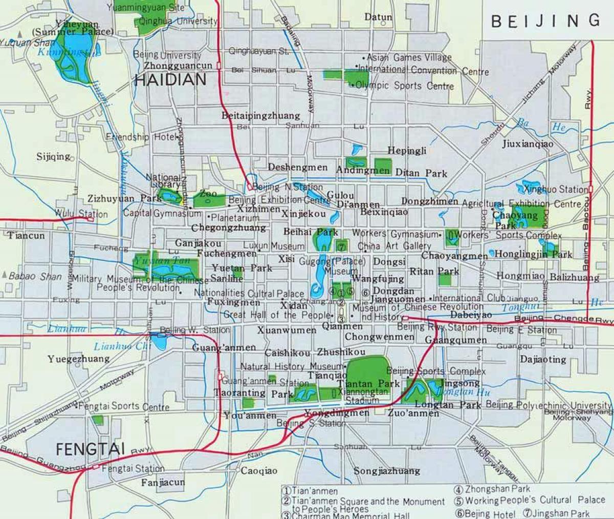 karta över Beijing city