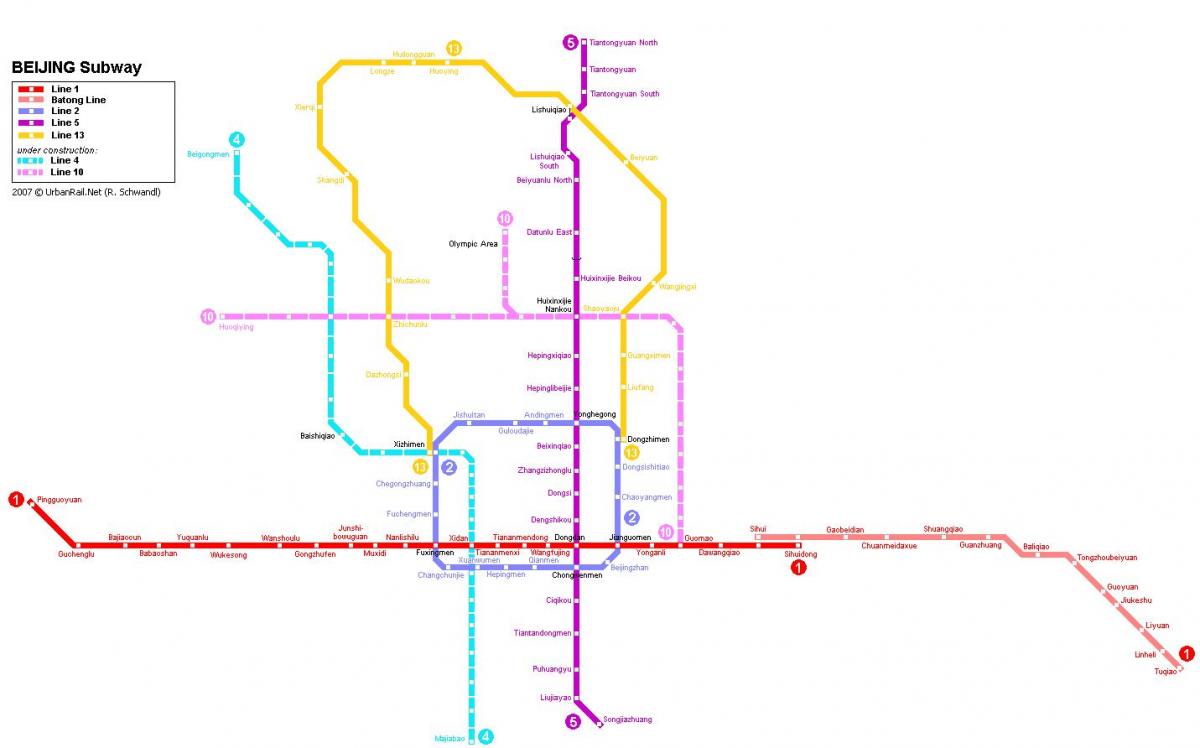 karta över Beijing underground city