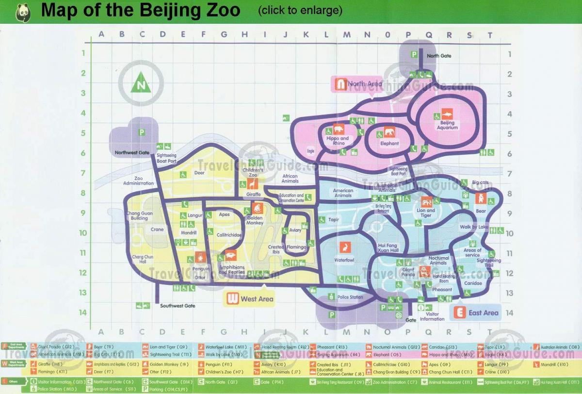 karta över Beijing zoo