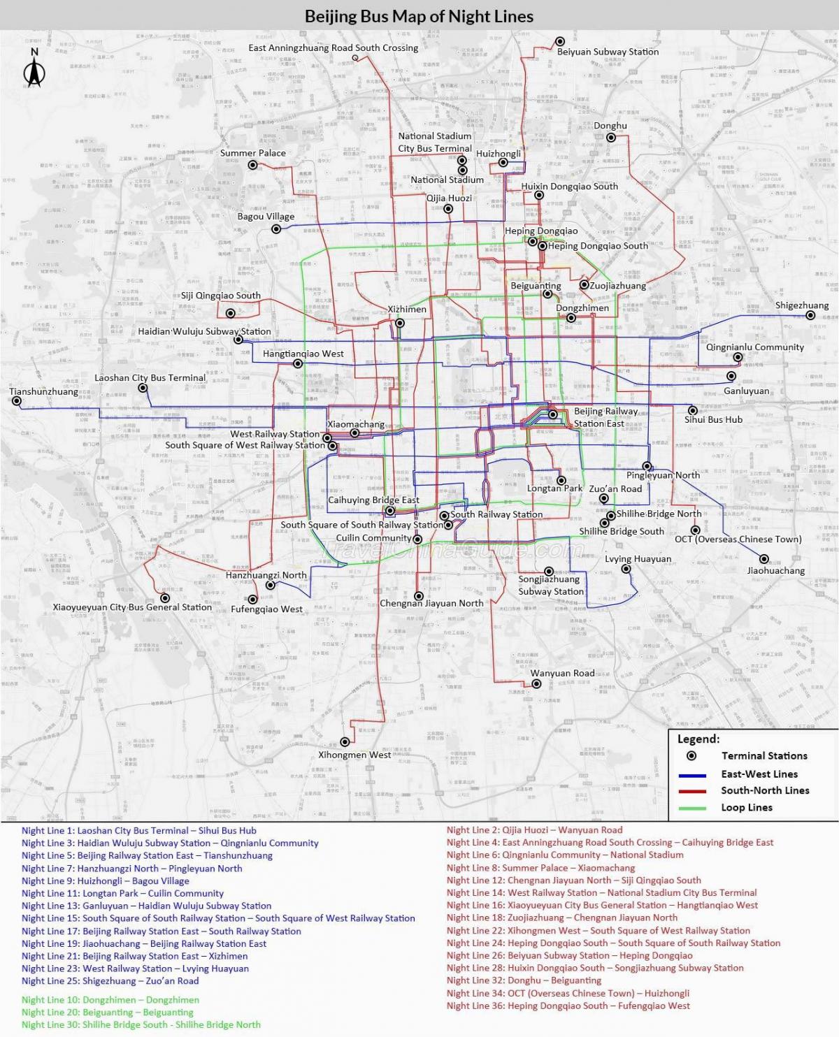 Peking buss rutt karta