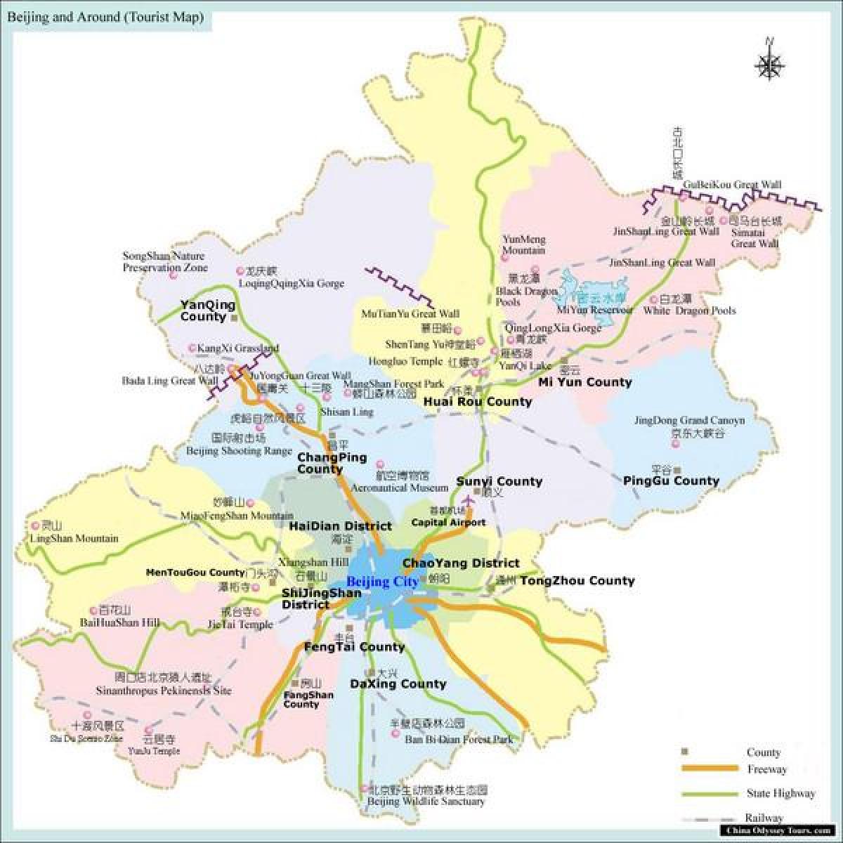 karta över Peking-området
