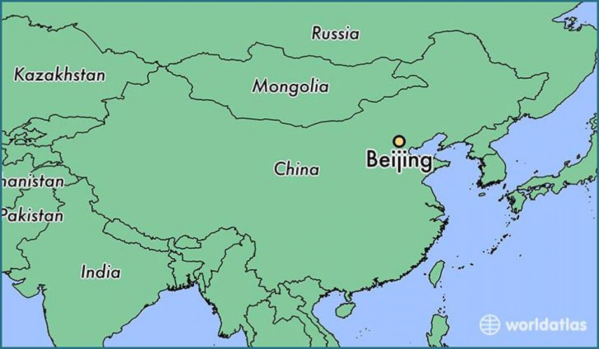 karta över Beijing plats på världen