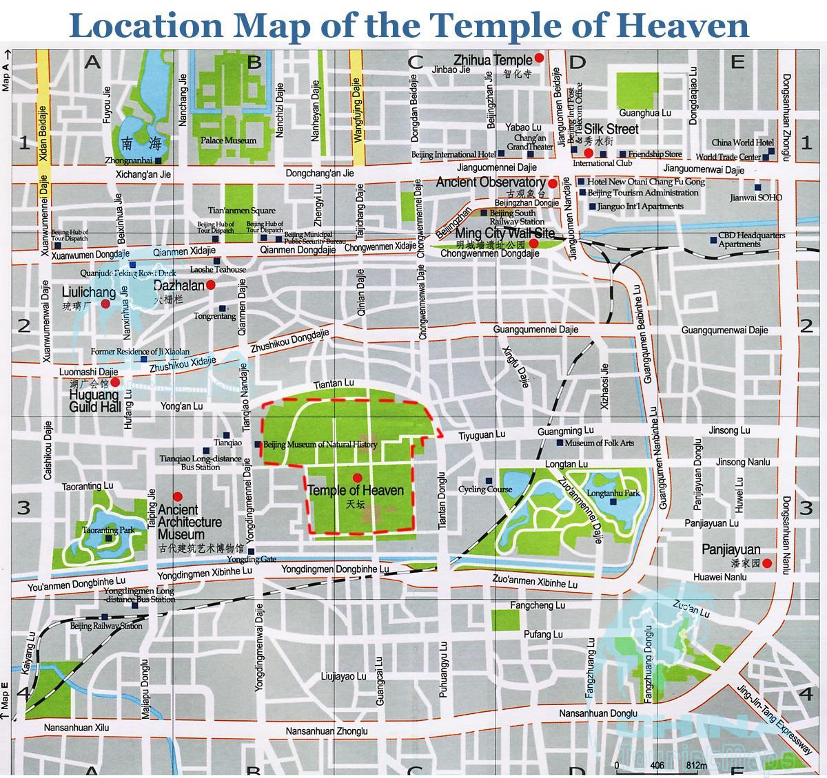 karta över himmelens tempel 